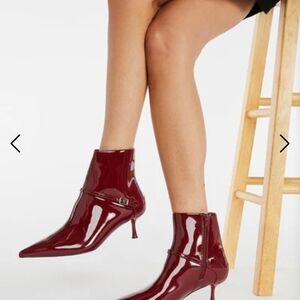Elegant Burgundy Ankle Boots